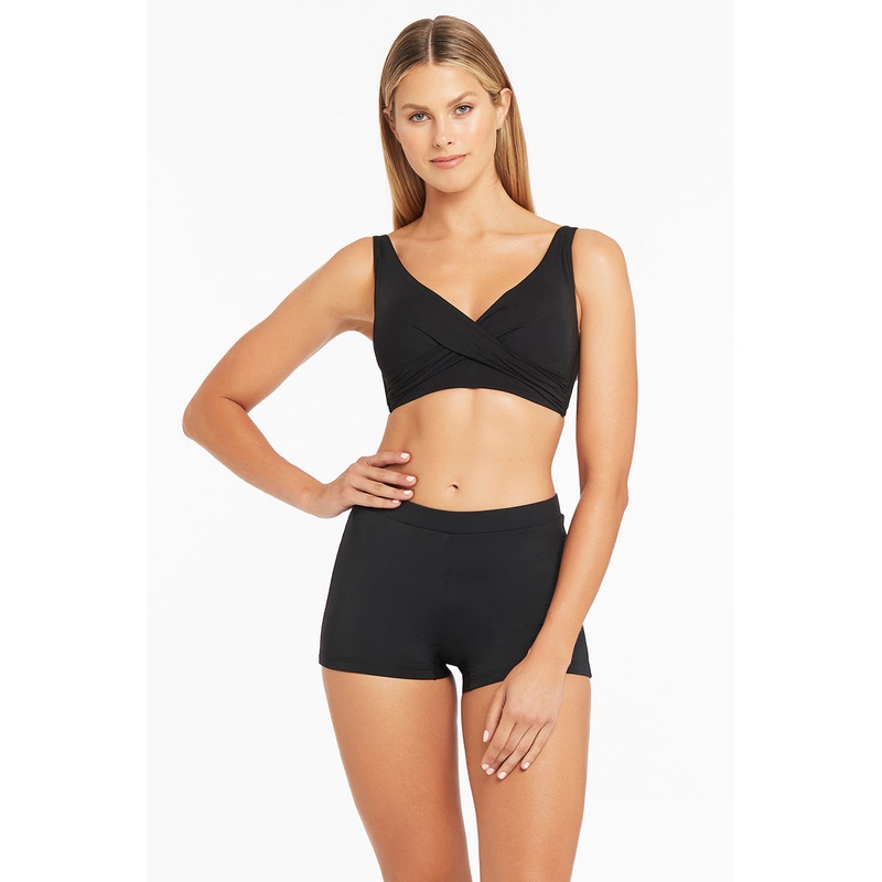 Eco Black Cross Front Bra