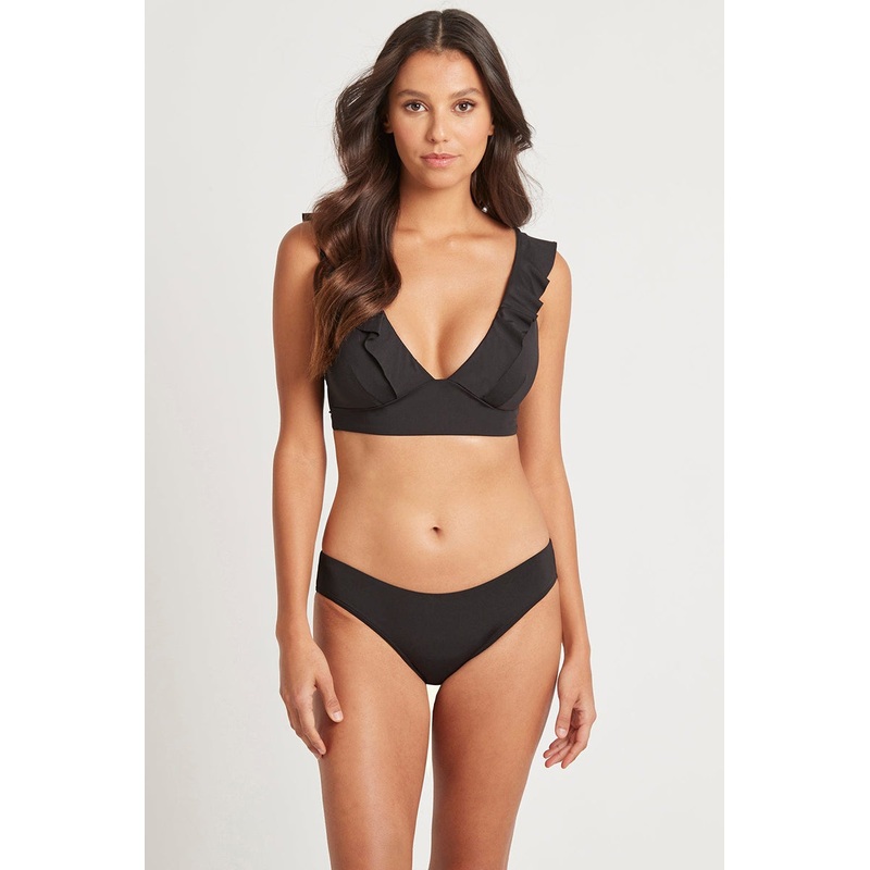Eco Frill Bra Top Black