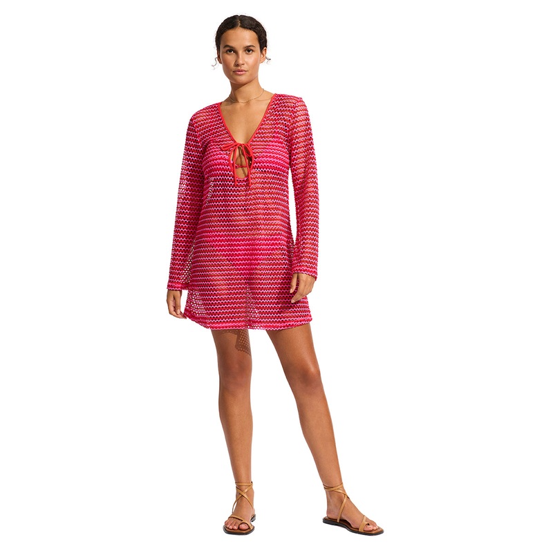 Mesh Effect Cover Up RED