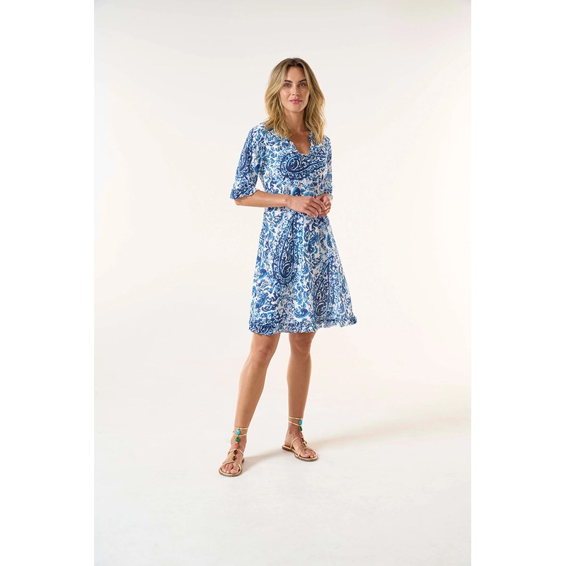 Hydra Navy Middy Indi Dress