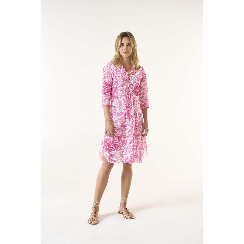 Hydra Pink Middy Poppy Dress