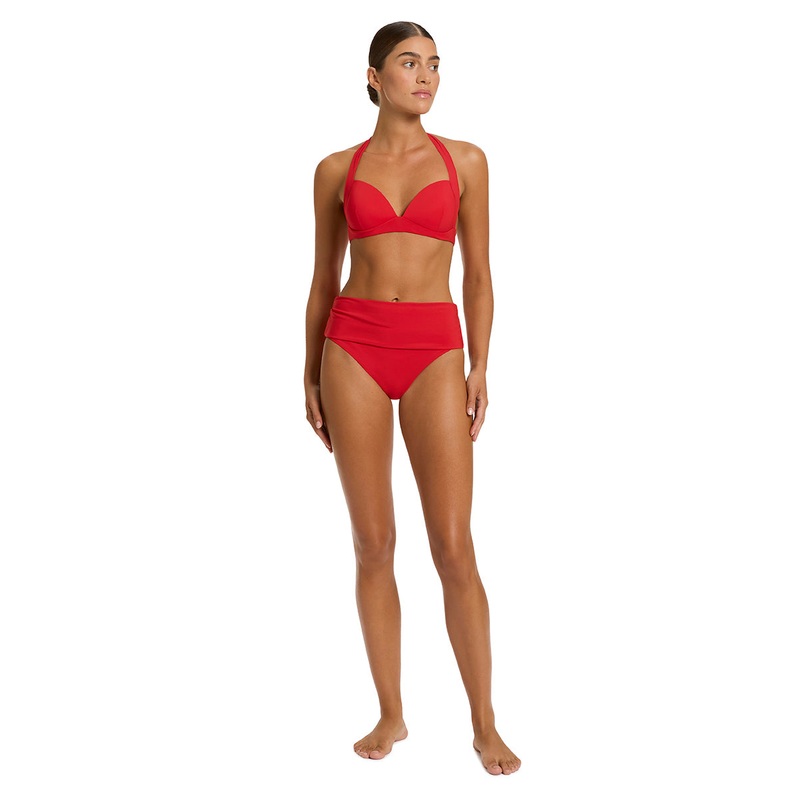 Jetset Moulded Halter Top Rosso