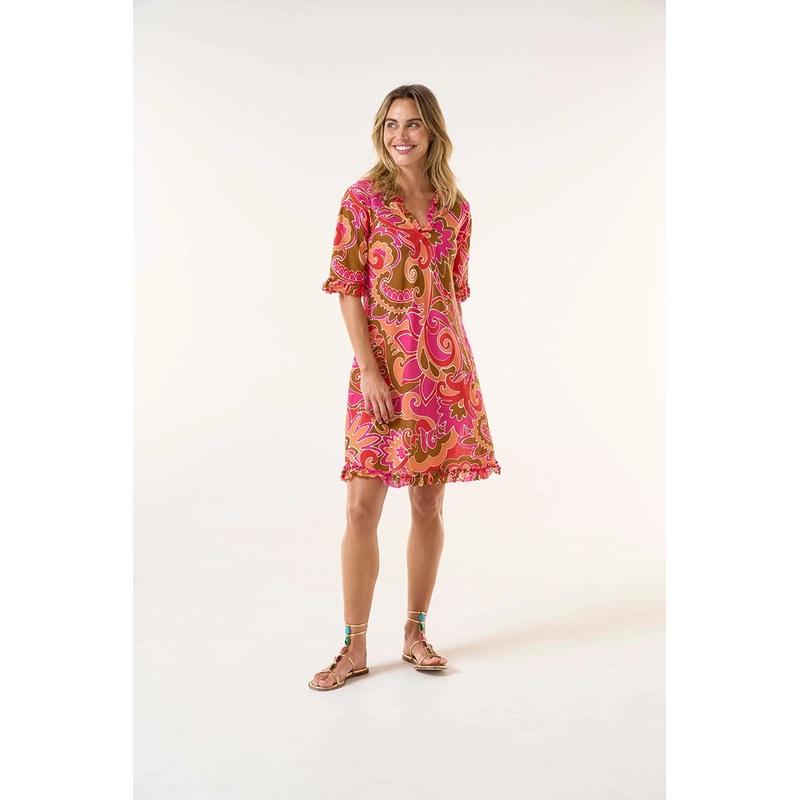 St. Georges Coral Middy Indi Dress