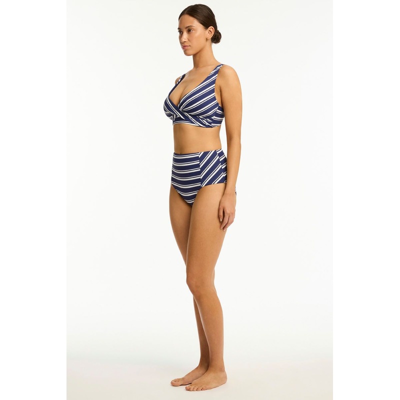 Biarritz Cross Front Bra Top Navy