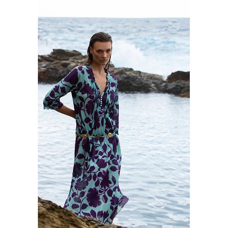 Porto Vecchio Long Poppy Dress