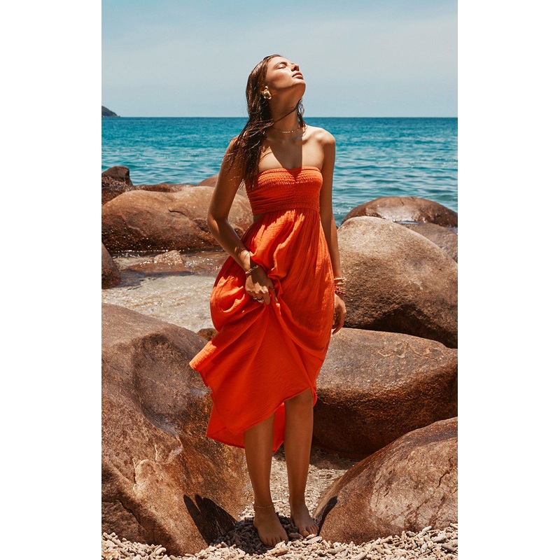 Sunset Cutaway Bandeau Dress