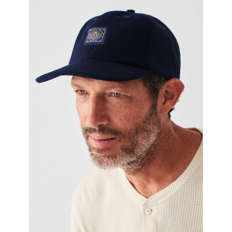 Wool Baseball Hat - Navy Heather