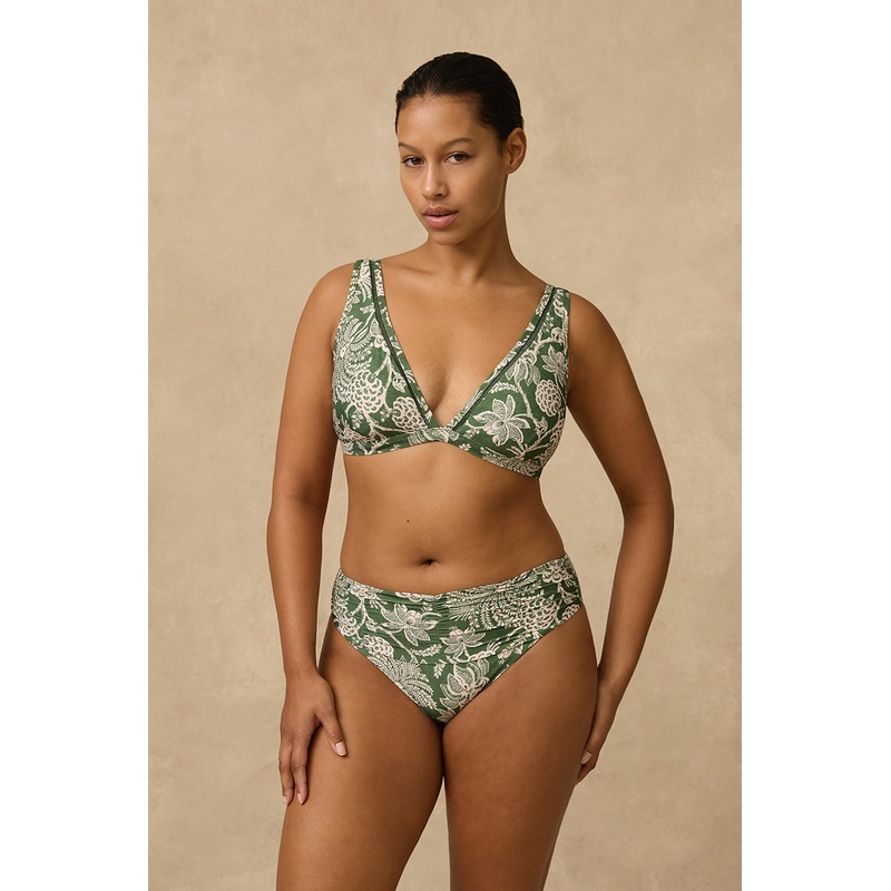 Zeni Mid Rise Ruched Pant