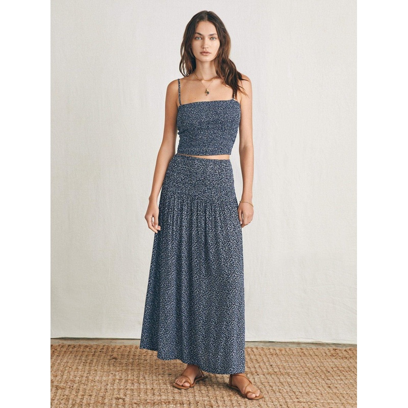 Alisee Skirt - Navy Riverton Ditsy