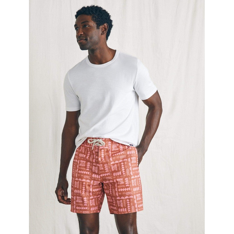 Anna Kahalekulu Sunwashed Boardshort - Red Naupaka