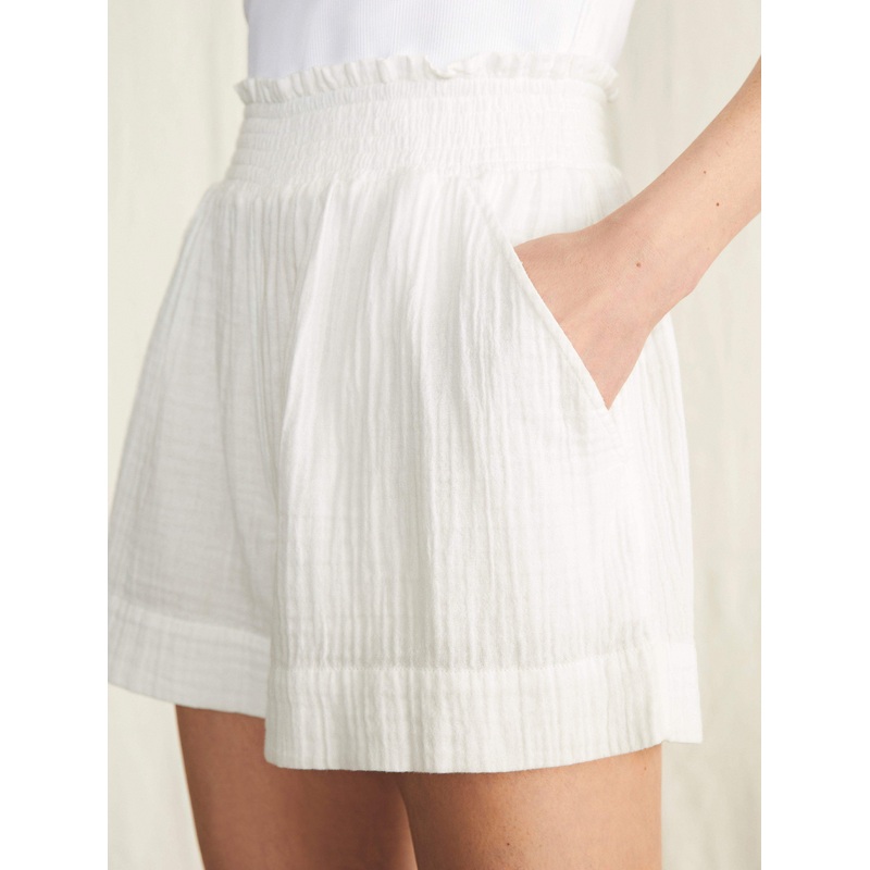 Dream Cotton Gauze Short - White