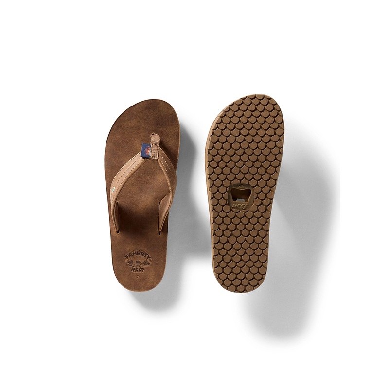 Faherty X REEF Women's Drift Away Flip Flop - Dark Brown