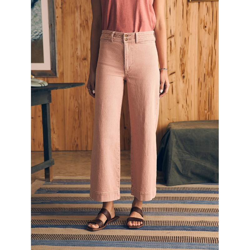 Harbor Crop Jean - Clay Pink Wash