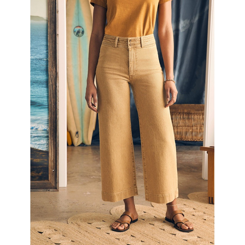Harbor Crop Jean - Gilded Sand Wash