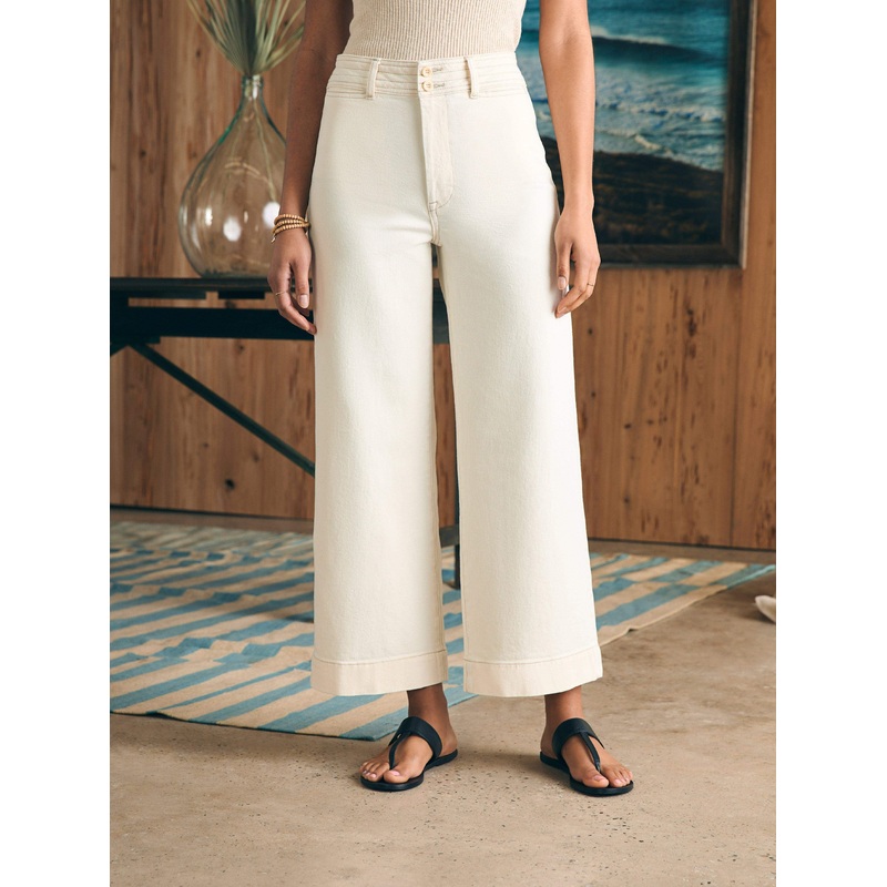 Harbor Crop Jean - White Dune Wash