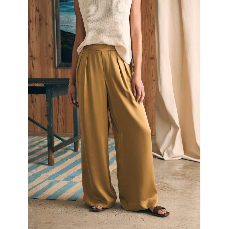 Sandwashed Silk Gemma Pant - Antique Bronze
