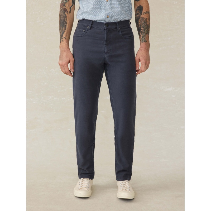 Stretch Terry 5-Pocket Pant - Navy