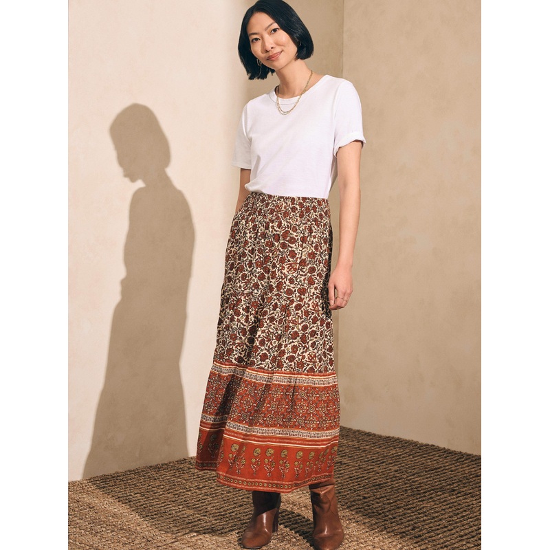 Harlow Skirt - Umber Folly Floral