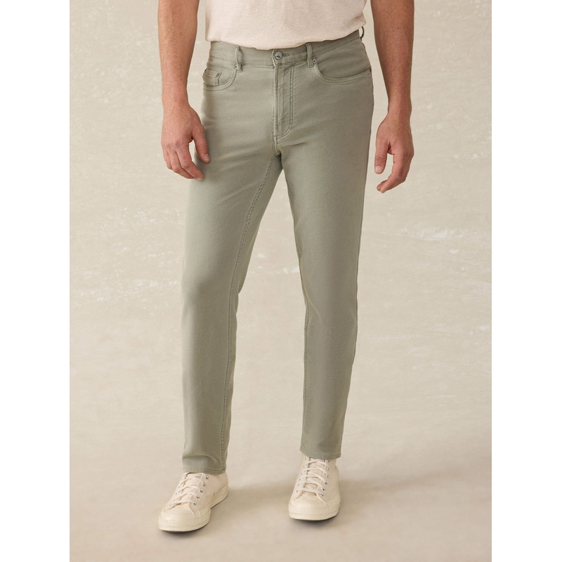 Stretch Terry 5-Pocket Athletic Fit Pant - Faded Olive