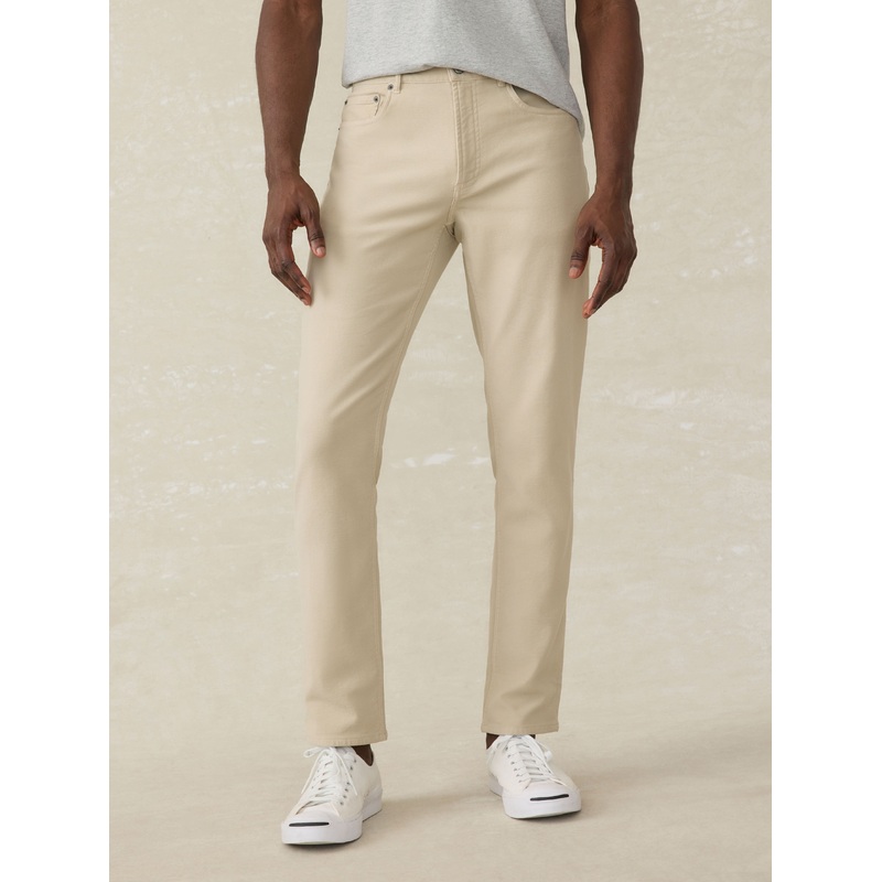 Stretch Terry 5-Pocket Athletic Fit Pant - Stone