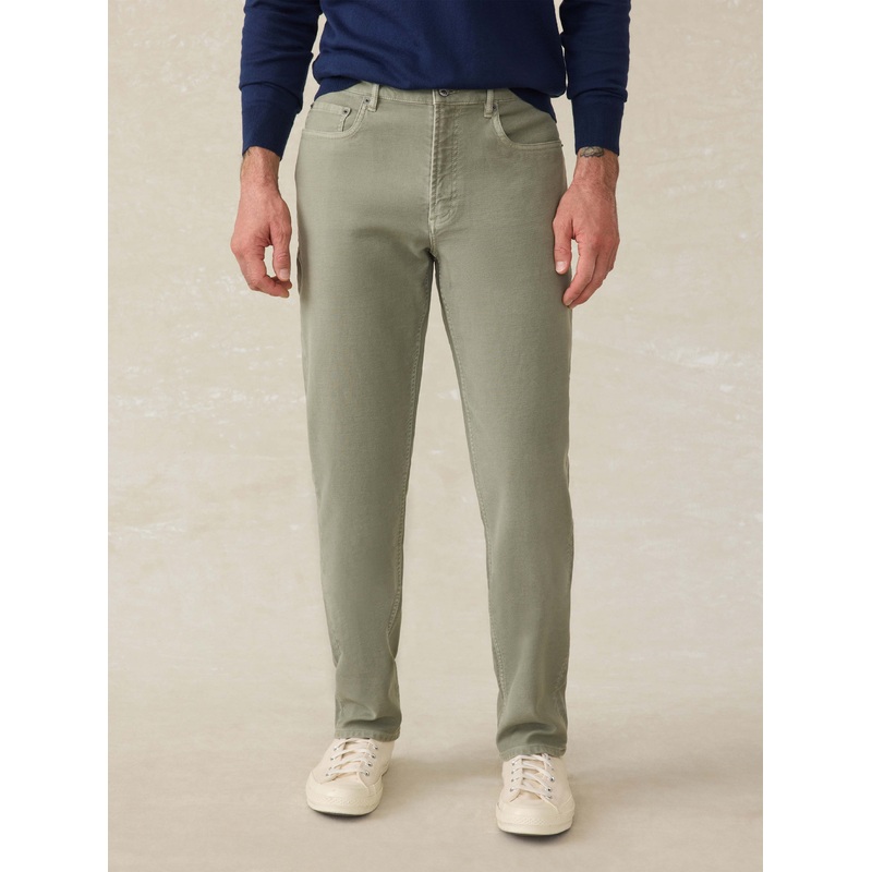 Stretch Terry 5-Pocket Pant - Faded Olive