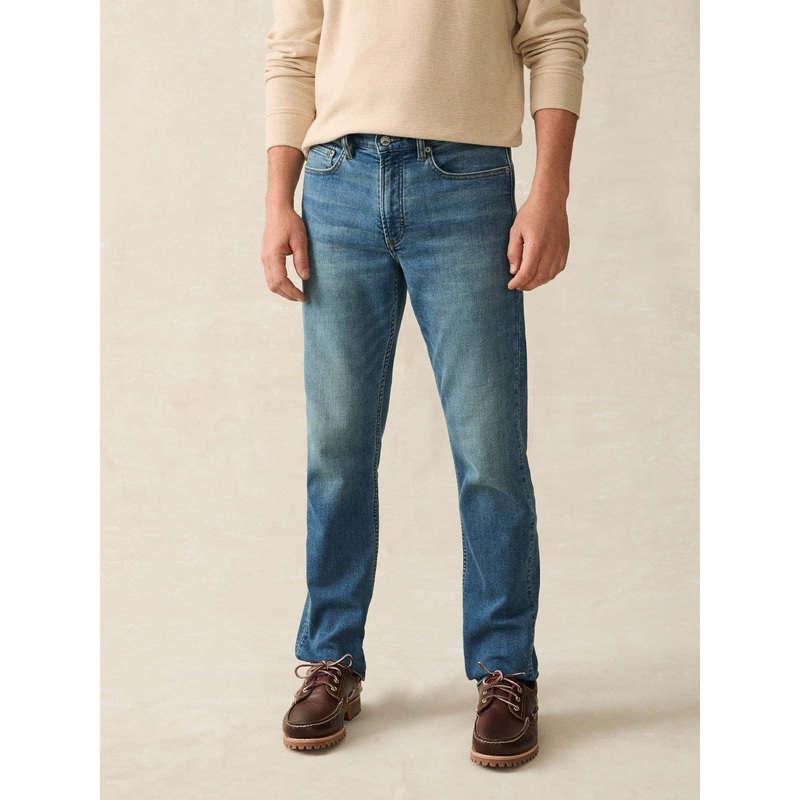 Stretch Terry Indigo 5-Pocket Pant - Indigo Ocean Wash