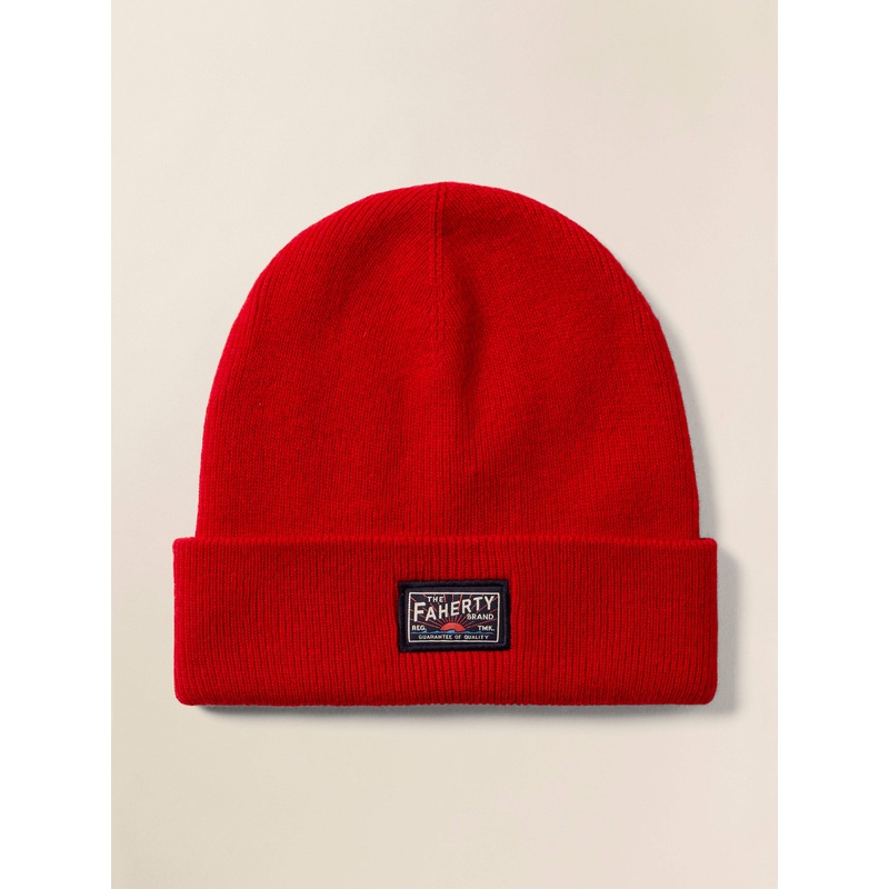 Faherty Logo Beanie - Red