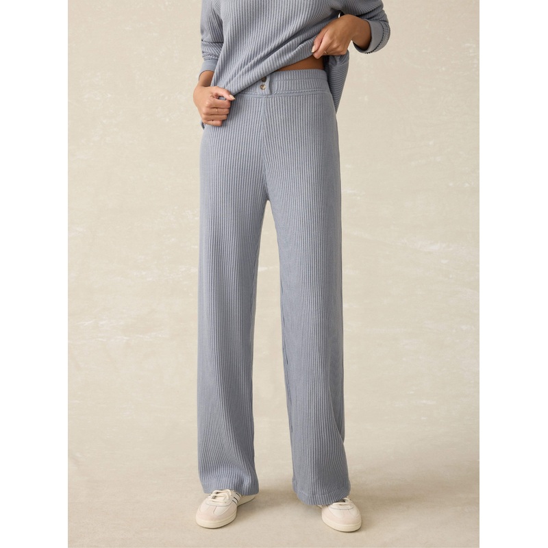 Legend Waffle Wide Leg Pant - Tradewinds