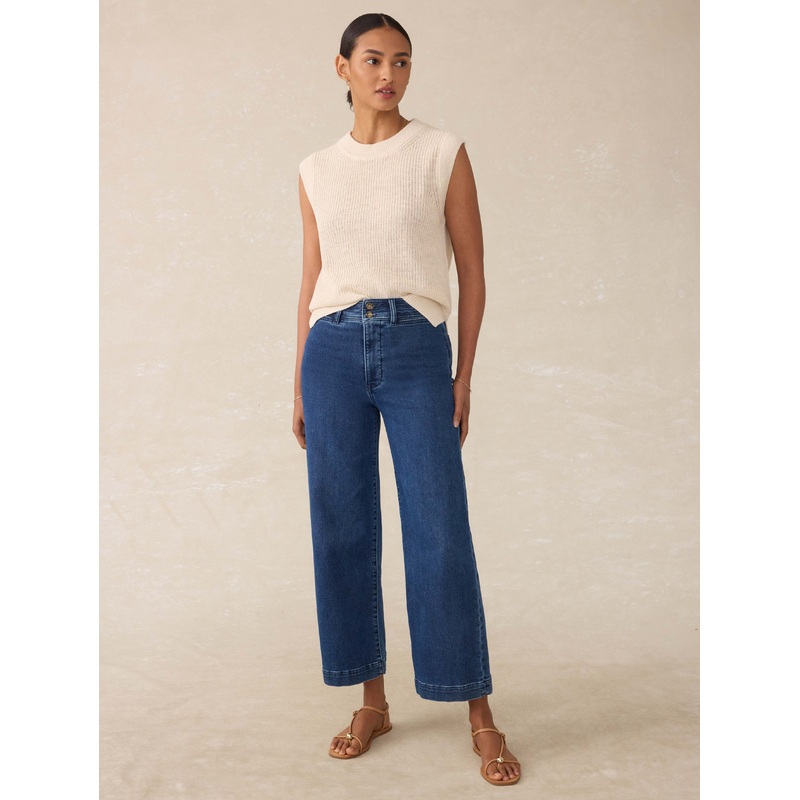 Stretch Terry Harbor Ankle Pant - Creekstone Wash