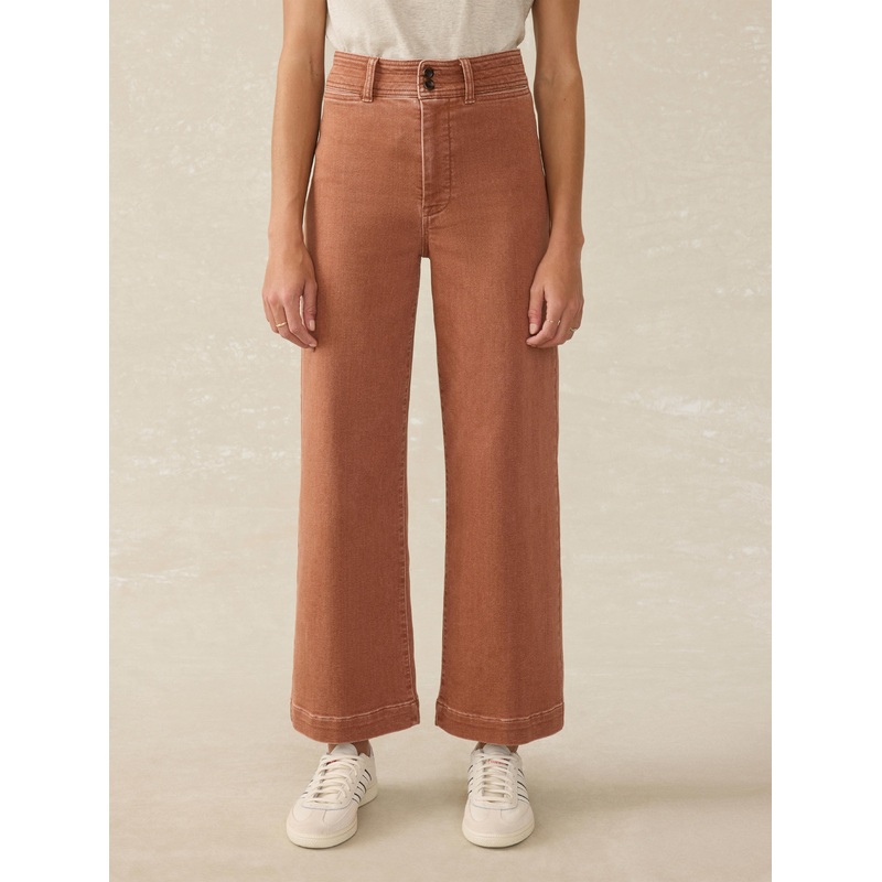 Stretch Terry Harbor Ankle Pant - Russet