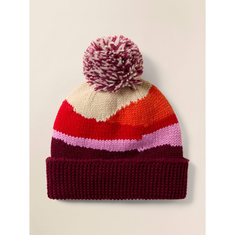 Sun and Wave Beanie - Red Multi