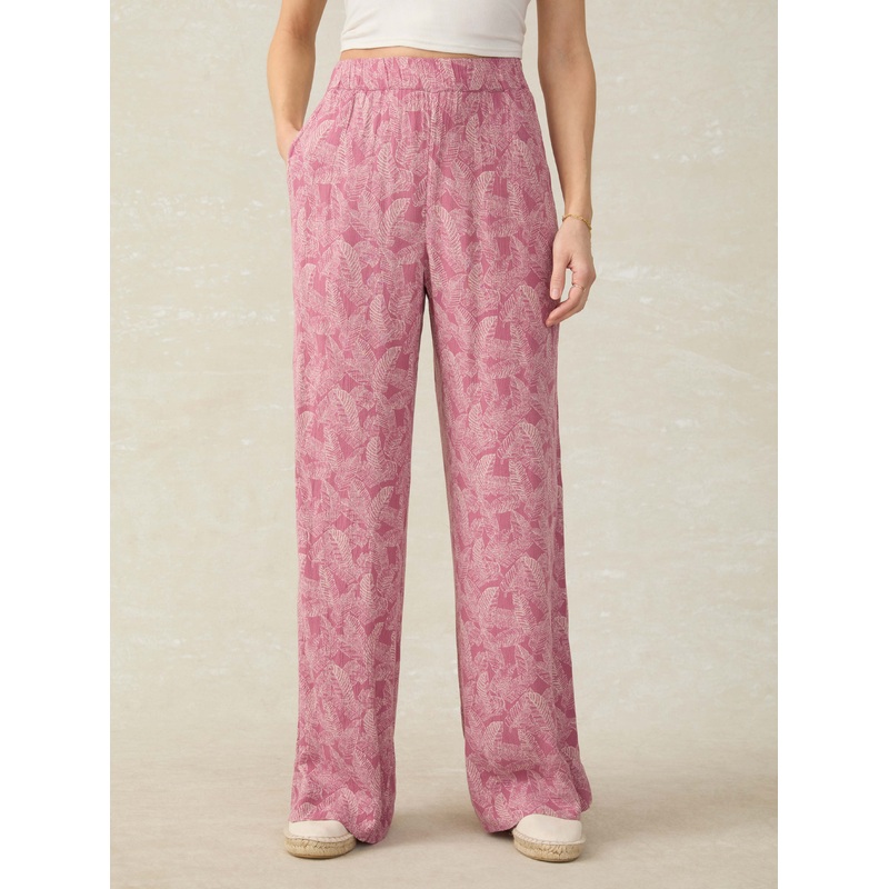 Cabana Pant - Dusty Rose Banana Leaf