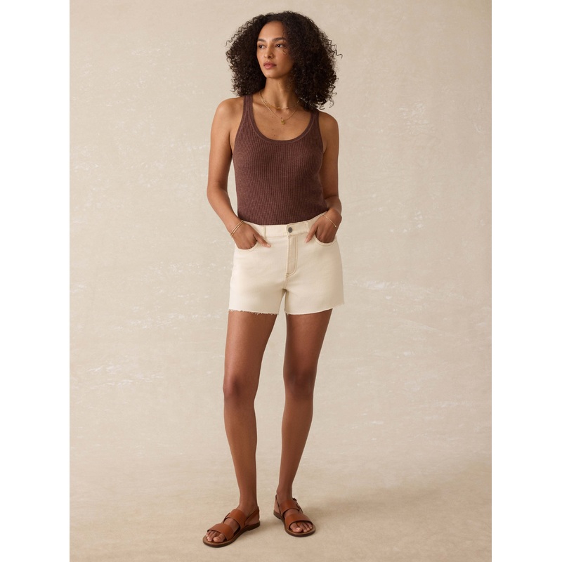 Organic Cotton Denim Short - White Sand Wash