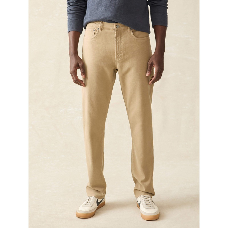 Stretch Terry 5-Pocket Athletic Fit - Desert Khaki