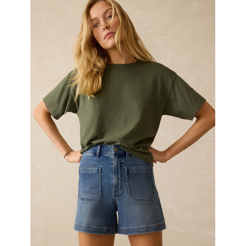 Stretch Terry Patch Pocket Short - Riverton