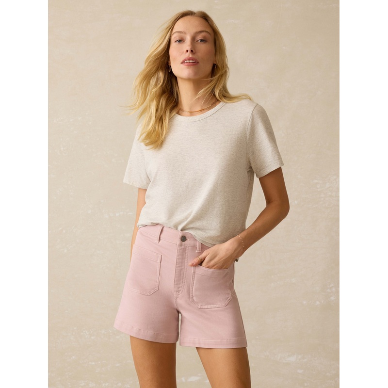 Stretch Terry Patch Pocket Short - Spring Quartz