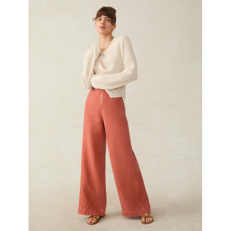 Sun Strider Linen Pant - Red Rock