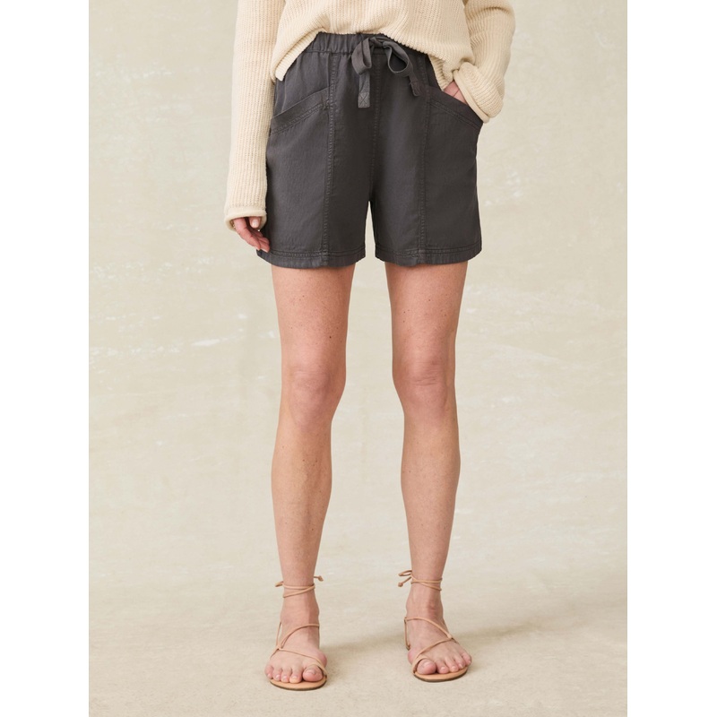 Topanga Drape Short - Washed Black
