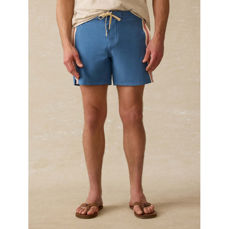 Biarritz Boardshort - Blue Horizon Stripe