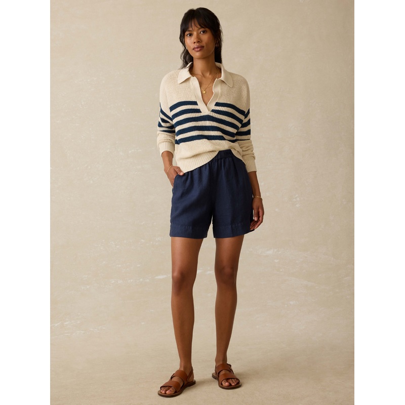 Laguna Linen Bayview Short - Navy