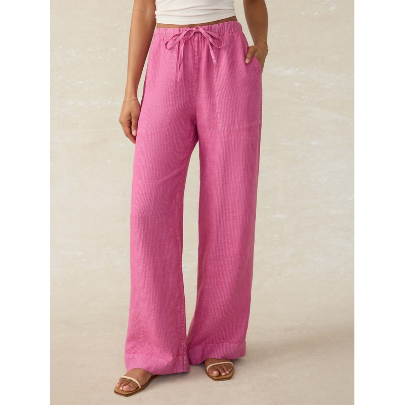 Laidback Linen Pant - Ibis Rose Stripe