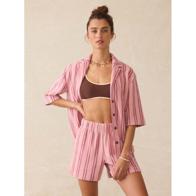 Cabana Towel Terry Short - Orchid Lines