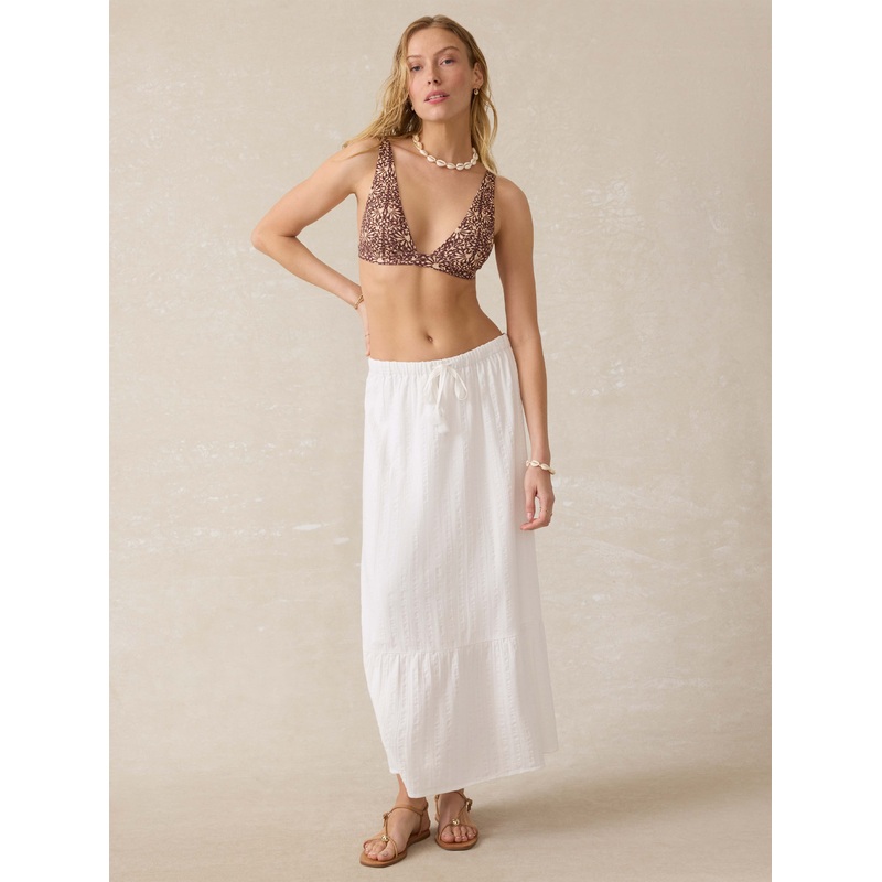Dune Cotton Gauze Rees Skirt - White