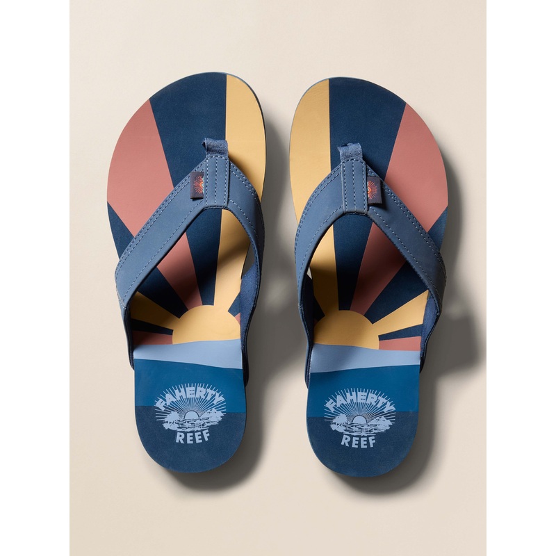 Faherty X Reef Unisex Eva Flip Flop - Indigo Sunrise