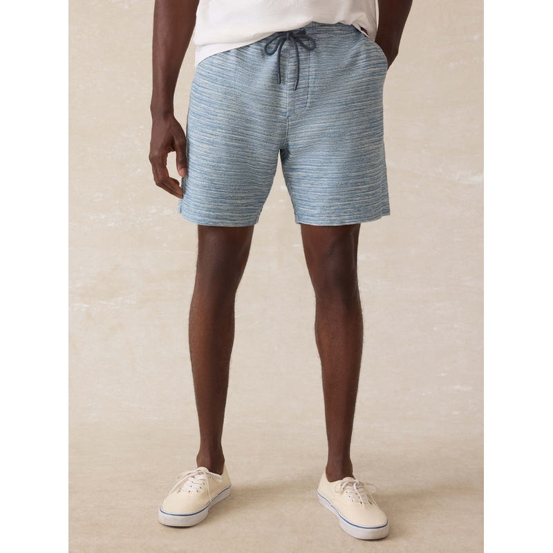 Indigo Knit Short - Indigo Waterway Stripe