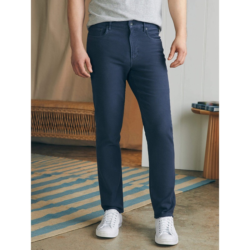 Stretch Terry 5-Pocket Pant (30" Inseam) - Navy