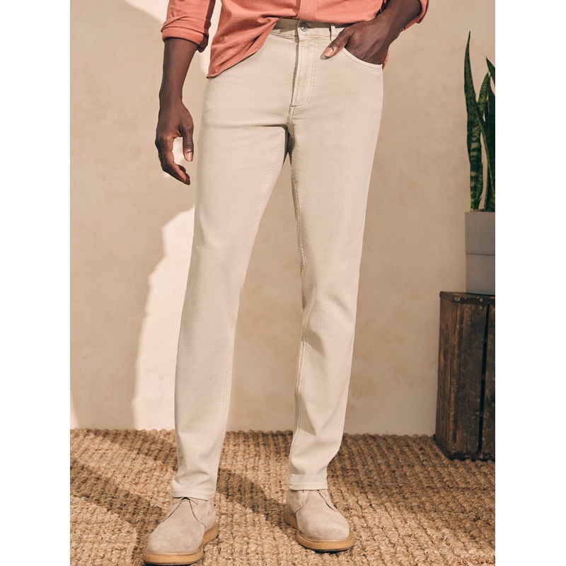 Stretch Terry 5-Pocket Pant (30" Inseam) - Stone