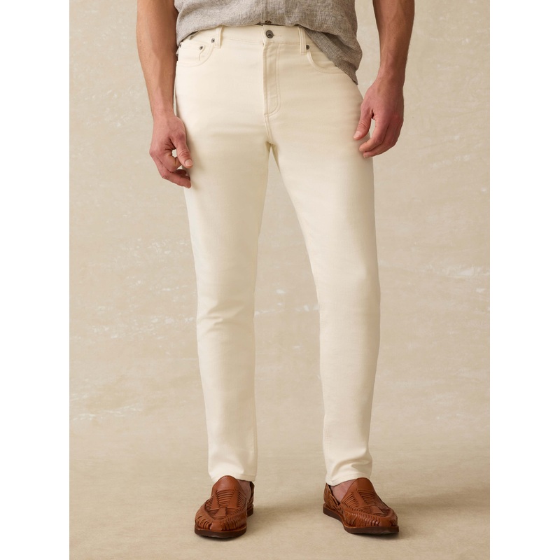 Stretch Terry 5-Pocket Pant - Egret