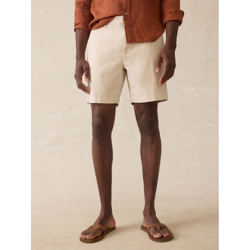 Tradewinds Linen Blend Short - Stone