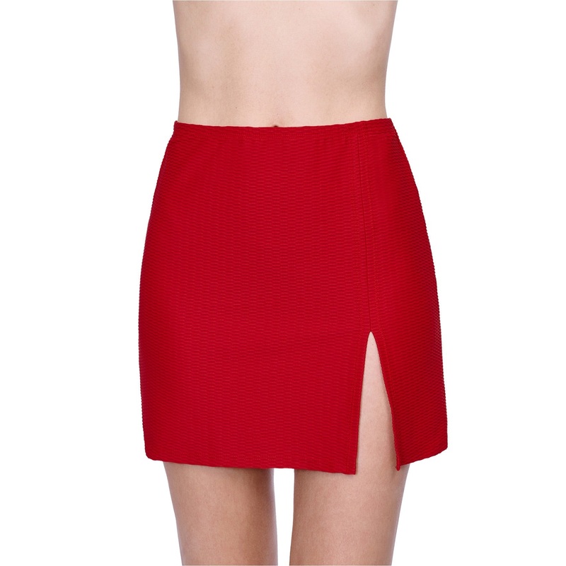 Gottex Harbourside Textured Cover Up Mini Skirt With Slit